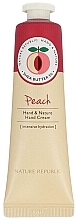 Düfte, Parfümerie und Kosmetik Feuchtigkeitsspendende Handcreme - Nature Republic Hand and Nature Hand Cream Peach