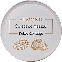 Düfte, Parfümerie und Kosmetik Massagekerze Kokos und Mango - Almond Cosmetics Coconut & Mango Massage Candle