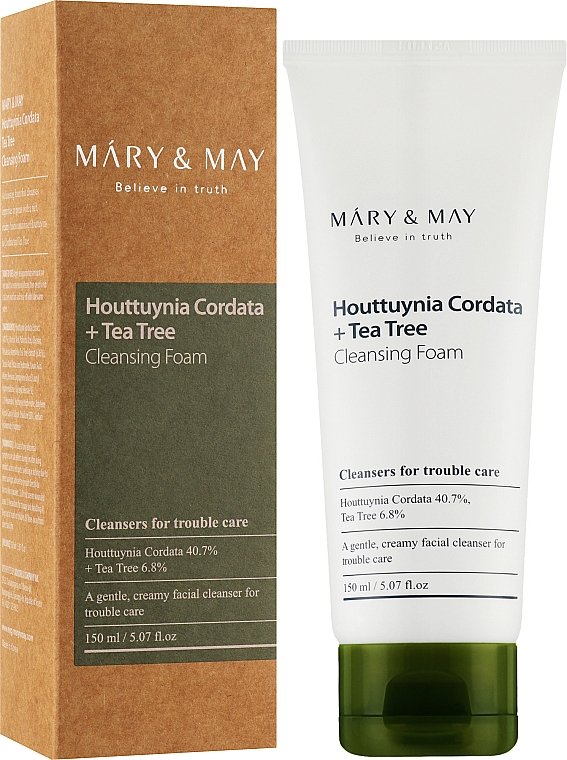 Reinigungsschaum für Problemhaut - Mary & May Houttuynia Cordata+Tea Tree Cleansing Foam — Bild N2