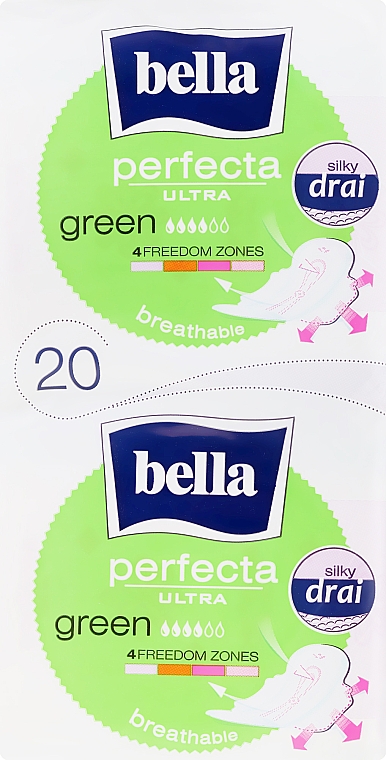 Damenbinden Perfecta Green Drai Ultra 10+10 St. - Bella