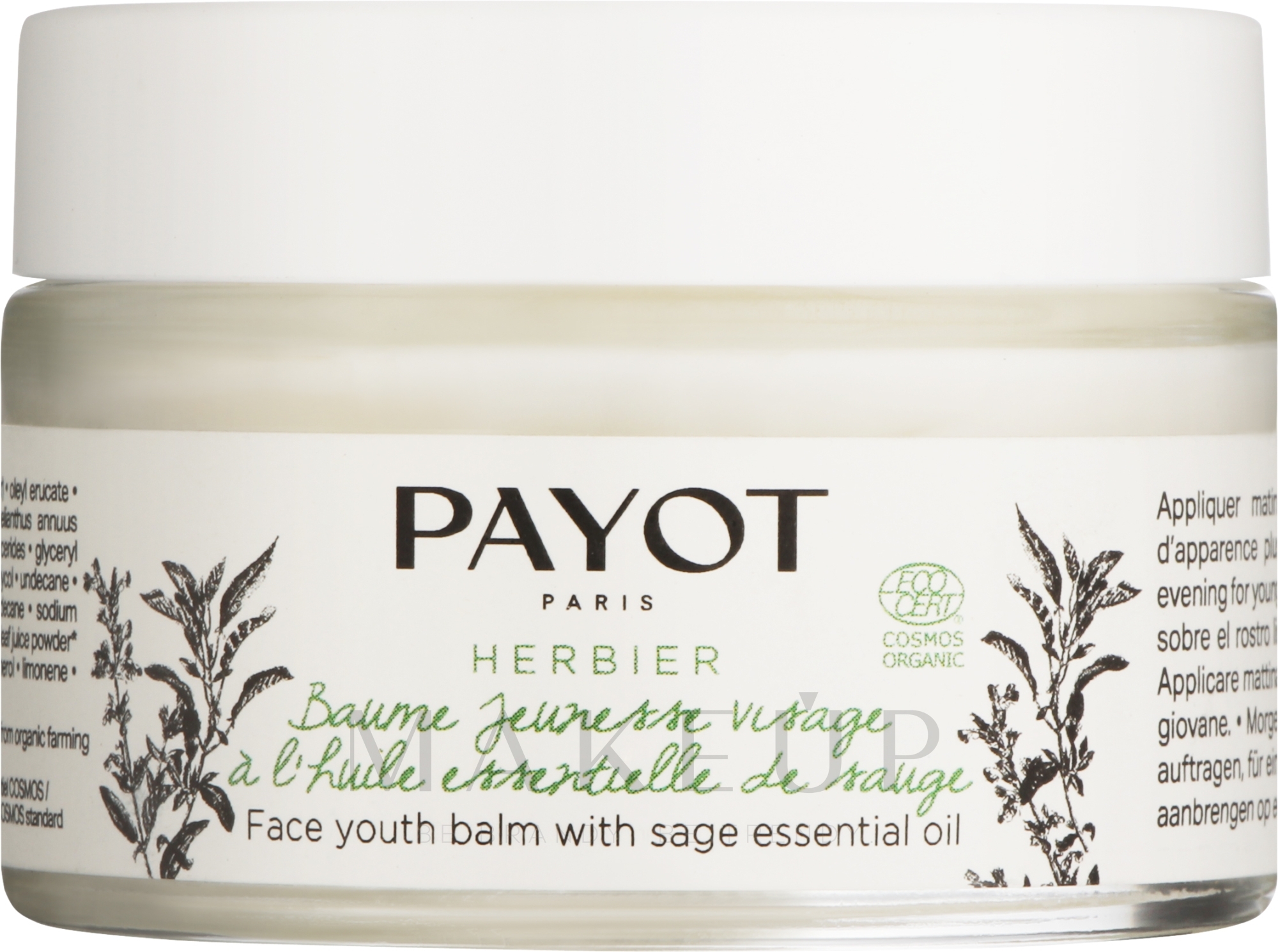 Gesichtsbalsam mit Salbei und Olivenöl - Payot Herbier Face Youth Balm — Bild 50 ml