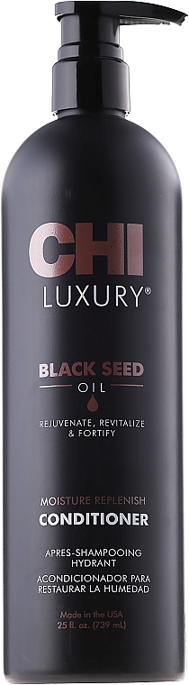 Feuchtigkeitsspendende Haarspülung mit Schwarzkümmelöl - CHI Luxury Black Seed Oil Moisture Replenish Conditioner — Bild N1