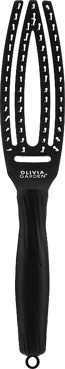 Haarbürste - Olivia Garden Finger Brush Small Black — Bild N1