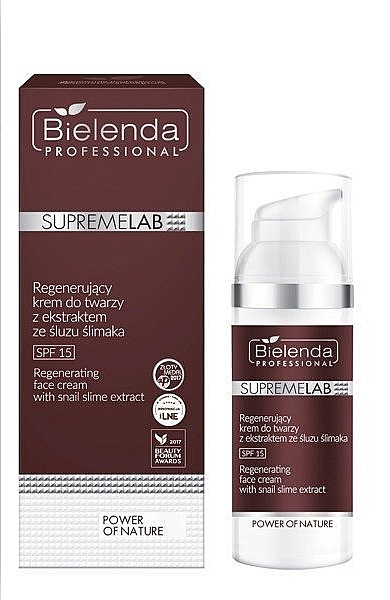 Regenerierende Gesichtscreme mit Schneckenschleimextrakt SPF 15 - Bielenda Professional SupremeLab Power of Nature — Bild N1