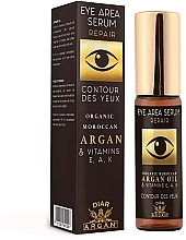 Düfte, Parfümerie und Kosmetik Argan-Augenserum Arganöl und Vitamine - Diar Argan Repair Eye Area Serum With Argan Oil & Vitamins E, A, K