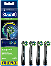 Düfte, Parfümerie und Kosmetik Ersatzkopf für elektrische Zahnbürste 4 St. - Oral-B Cross Action Black Power Toothbrush Refill Heads