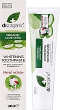 Aufhellende Zahnpaste mit Bio Aloe vera - Dr. Organic Aloe Vera Whitening Toothpaste — Bild N2