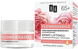 Tages- und Nachtcreme mit Lifting-Effekt 65+ - AA Flowers & Oils Night And Day Lifting Effect Cream — Bild N2