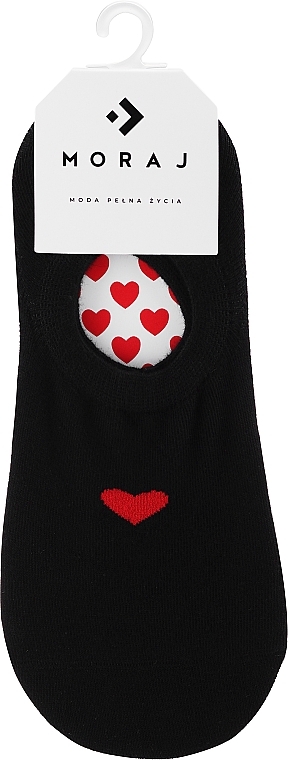 Damensocken mit Herzmuster Ein Paar schwarz - Moraj — Bild N1