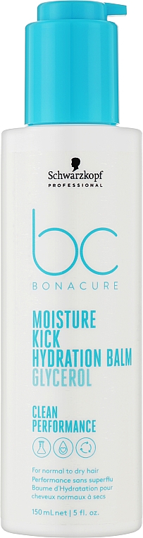 Feuchtigkeitsspendender Balsam für normales und trockenes Haar - Schwarzkopf Professional Bonacure Moisture Kick Hydration Balm Glycerol — Bild N1