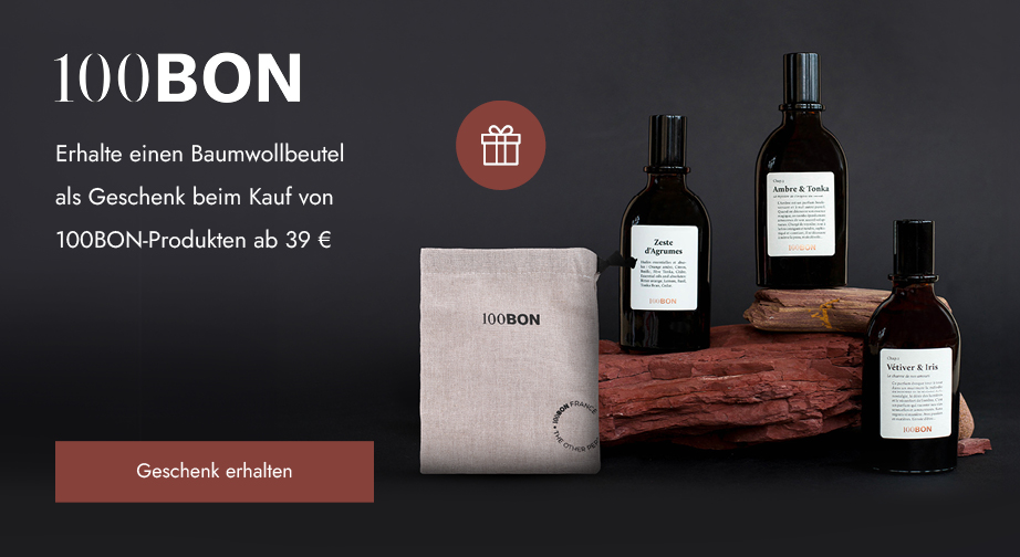 Erhalte einen Baumwollbeutel als Geschenk beim Kauf von 100BON-Produkten ab 39 €