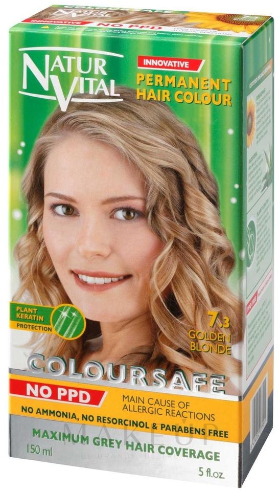 Permanente Haarfarbe ohne Ammoniak - Natur Vital PPD Free ColourSafe Hair Colour — Bild 7.3 - Golden Blonde