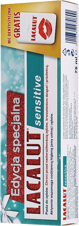 Zahnpflegeset - Lacalut Sensitive Special Edition Set (Zahnpasta 75ml + Zahnseide) — Bild N1