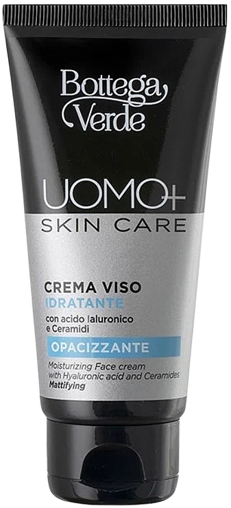 Feuchtigkeitsspendende und mattierende Gesichtscreme - Bottega Verde Uomo+ Skin Care Moisturizing and Mattifying Face Cream — Bild N1