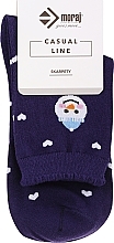 Socken mit Weihnachtsmuster für Frauen, CSL250-331, blau - Moraj — Bild N1