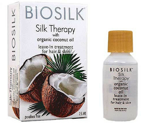 Haar- und Kopfhautöl mit Kokosnuss ohne Ausspülen - BioSilk Silk Therapy With Organic Coconut Oil Leave In Treatment For Hair & Skin — Bild N3