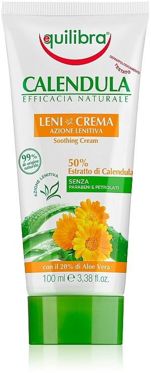 Beruhigende Gesichtscreme mit Ringelblumenextrakt - Equilibra Calendula Soothing Cream — Bild N1