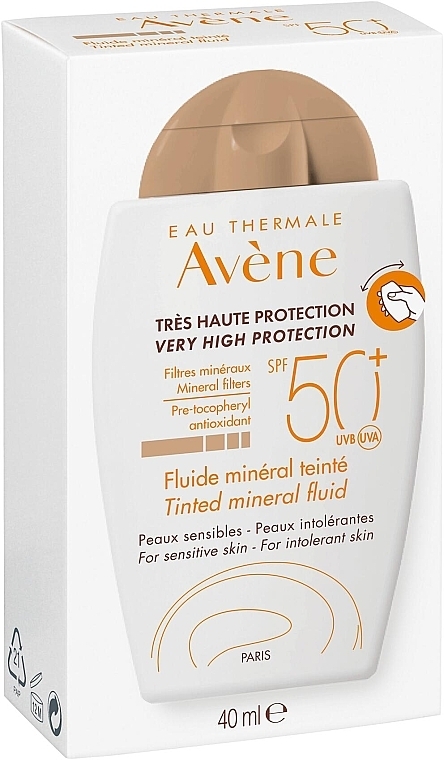 Getöntes mineralisches Gesichtsfluid mit Sonnenschutz SPF 50 - Avene Eau Thermale Tinted Mineral Fluid SPF 50+ — Bild N3