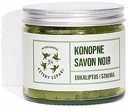 Düfte, Parfümerie und Kosmetik Naturseife mit Salbei und Eukalyptus - Cztery Szpaki Savon Noir Soap