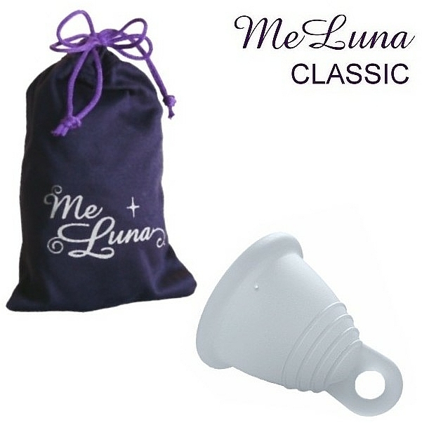 Menstruationstasse Größe M transparent - MeLuna Classic Shorty Menstrual Cup Ring — Bild N1