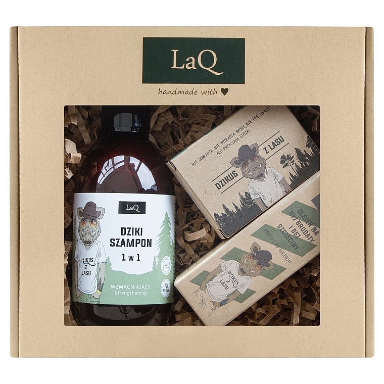 Körperpflegeset - LaQ Boar Gift Set For Men (Shampoo 300ml + Öl 30ml + Seife 85g) — Bild N1