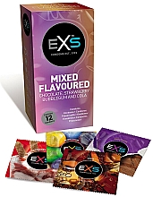 Aromatisierte Kondome 12 St. - EXS Condoms Chocolate Bubble Gum Strawberry Cola Mixed Flavoured — Bild N1