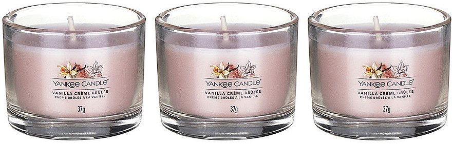 Duftkerzen-Set Vanille-Creme-Brulée - Yankee Candle Vanilla Creme Brulee (candle/3x37g) — Bild N2