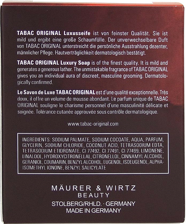 Maurer & Wirtz Tabac Original - Parfümierte Körperseife — Bild N2