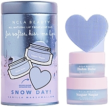 Düfte, Parfümerie und Kosmetik Set - NCLA Beauty Snow Day Lip Set (l/balm/10ml + l/scrub/15ml + massager)