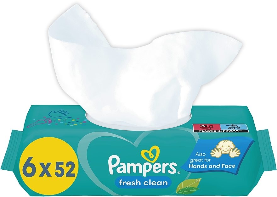 Kinder-Feuchttücher Fresh Clean 6x52 St. - Pampers — Bild N4