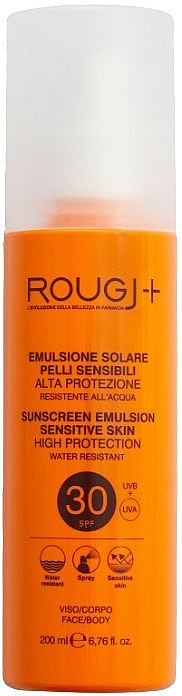 Sonnenschutzemulsion für empfindliche Haut SPF 30 - Rougj+ Sunscreen Emulsion Sensitive Skin Medium Protection SPF 30 — Bild N1