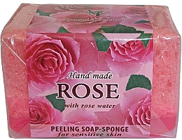 Düfte, Parfümerie und Kosmetik Handgemachte Peeling-Seife mit Rose - Aroma Essence Piling Sponge Soap "Rose"