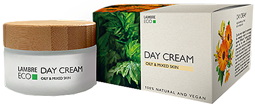Anti-Aging Tagescreme für fettige und gemischte Haut mit Ringelblumenwasser und Tsubaki-Öl - Lambre Eco Day Cream Oily & Mixed Skin — Bild N1