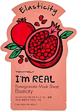 Tuchmaske mit Granatapfel für mehr Elastizität - Tony Moly I'm Real Pomegranate Mask Sheet — Bild N1