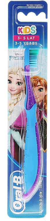 Kinderzahnbürste 3-5 Jahre weich Frozen Anna violett-blau - Oral-B Kids — Bild N3