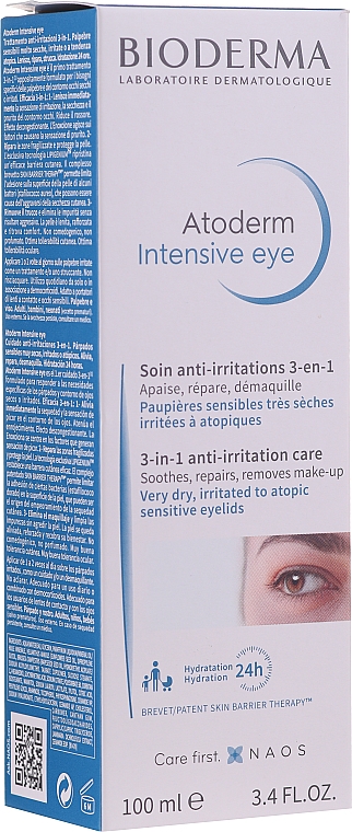 3in1 Anti-Reizungen Creme für die Augenpartie - Bioderma Atoderm Intensive Eye — Bild N3