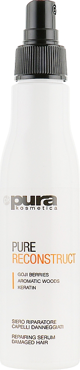 Regenerierendes Serum für geschädigtes Haar mit Goji-Beere und Keratin - Pura Kosmetica Pure Reconstruct Serum — Bild N1