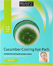 Düfte, Parfümerie und Kosmetik Kühlende Augenpads mit Hasel- und Gurkenextrakt - Beauty Formulas Cucumber Cooling Eye Pads