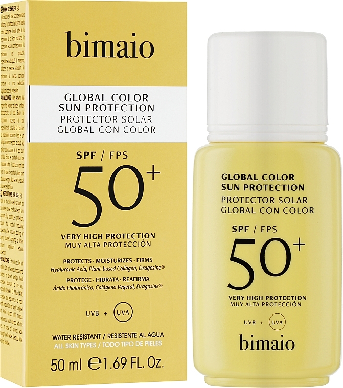 Sonnenschutzcreme für das Gesicht mit Matteffekt SPF 50+ - Bimaio Global Color Sun Protection — Bild N2