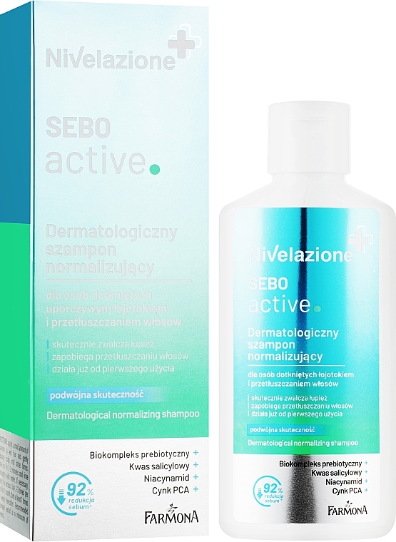 Normalisierendes Shampoo für fettiges Haar - Farmona Nivelazione Sebo Active Dermatological Normalizing Shampoo — Bild N2