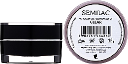 Aufbau-Nagelgel transparent - Semilac UV Builder Gel Clear — Bild N1