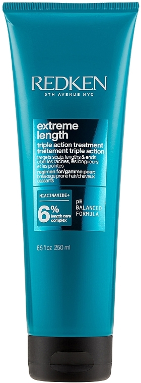 Tiefenregenerierende Maske für geschädigtes Haar - Redken Extreme Length Triple Action Treatment — Bild N1