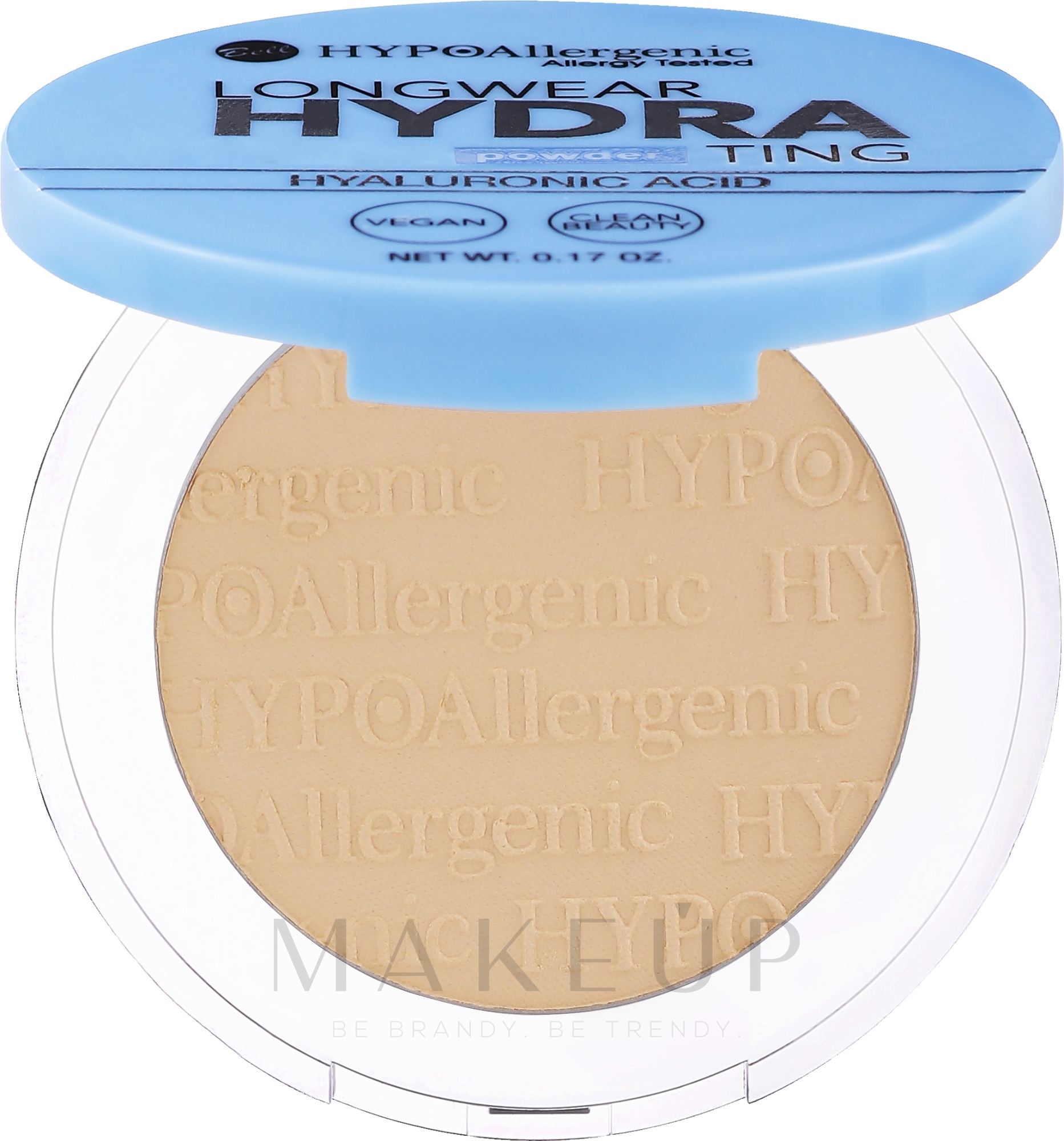 Hypoallergenes Gesichtspuder mit Hyaluronsäure - Bell HypoAllergenic Longwear Hydrating Powder — Bild 01 - Nude