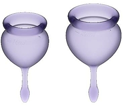 Düfte, Parfümerie und Kosmetik Set Menstruationstassen violett 2 St. - Satisfyer Feel Good Menstrual Cups Lila