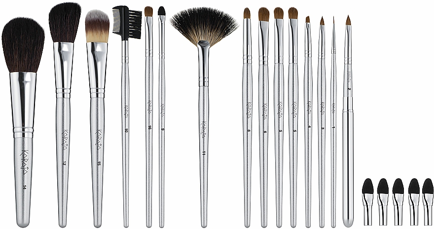 Make-up Pinselset 5-tlg. + Etui - Karaja Professional Brush Set — Bild N2