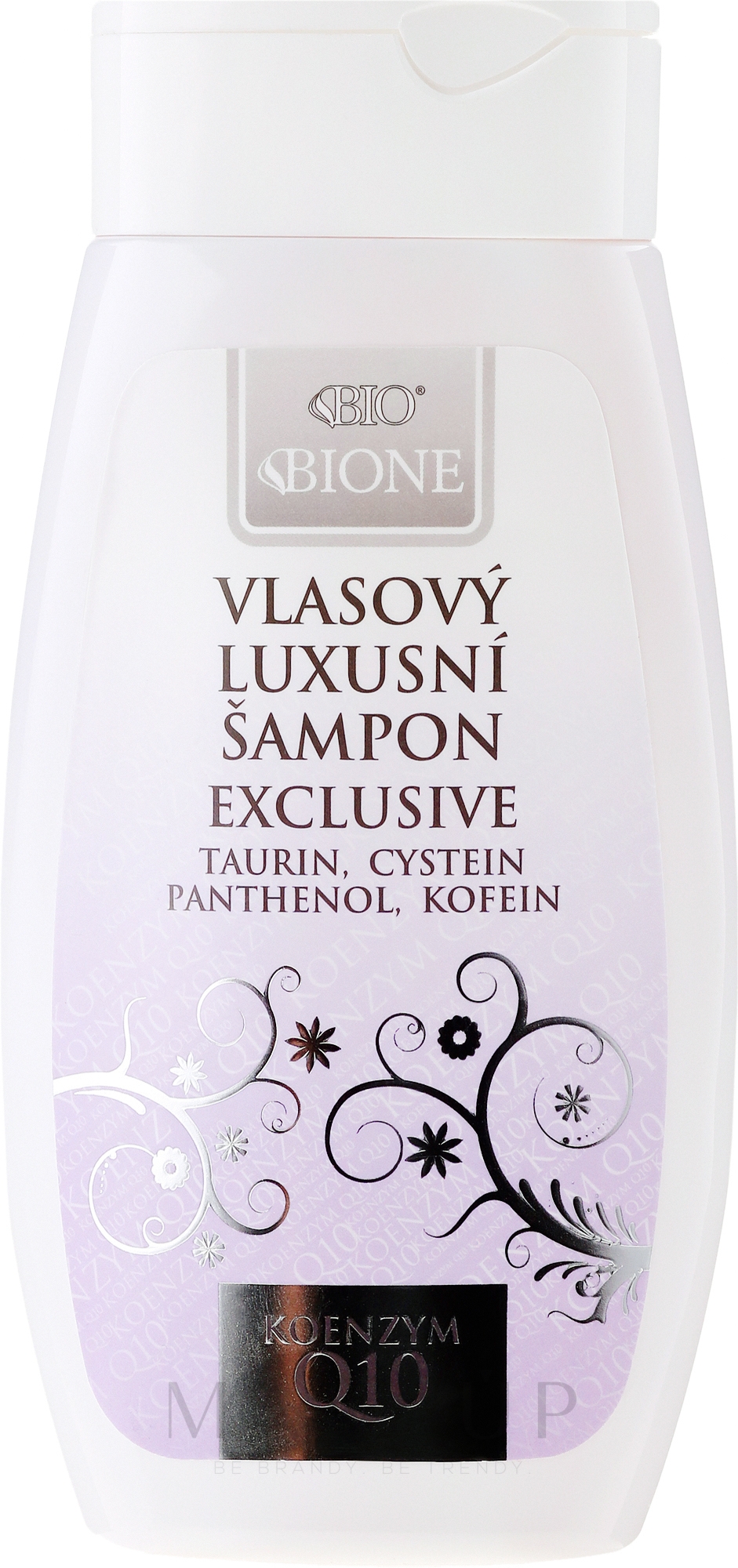 Haarshampoo mit Panthenol und Koffein - Bione Cosmetics Exclusive Luxury Hair Shampoo With Q10 — Bild 260 ml