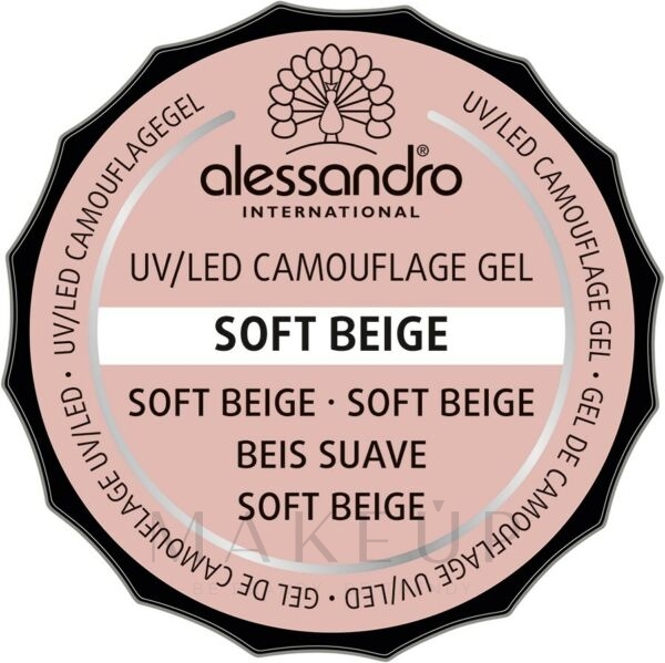 Nagelgel mit Camouflage-Effekt - Alessandro International Camouflage Gel Nature Rose — Bild Soft Beige