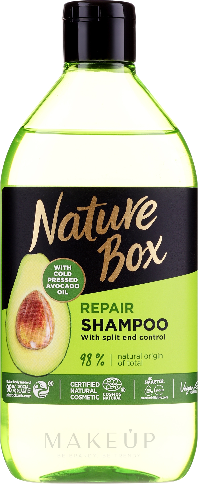 Shampoo mit kaltgepresstem Avocadoöl - Nature Box Avocado Oil Shampoo — Bild 385 ml