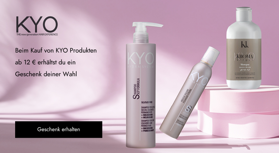 Hol dir ein Geschenk deiner Wahl beim Kauf von KYO Produkten ab 12 €.