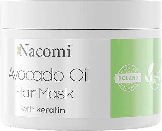 Haarmaske mit Keratin und Avocadoöl - Nacomi Natural With Keratin & Avocado Oil Hair Mask — Bild N1